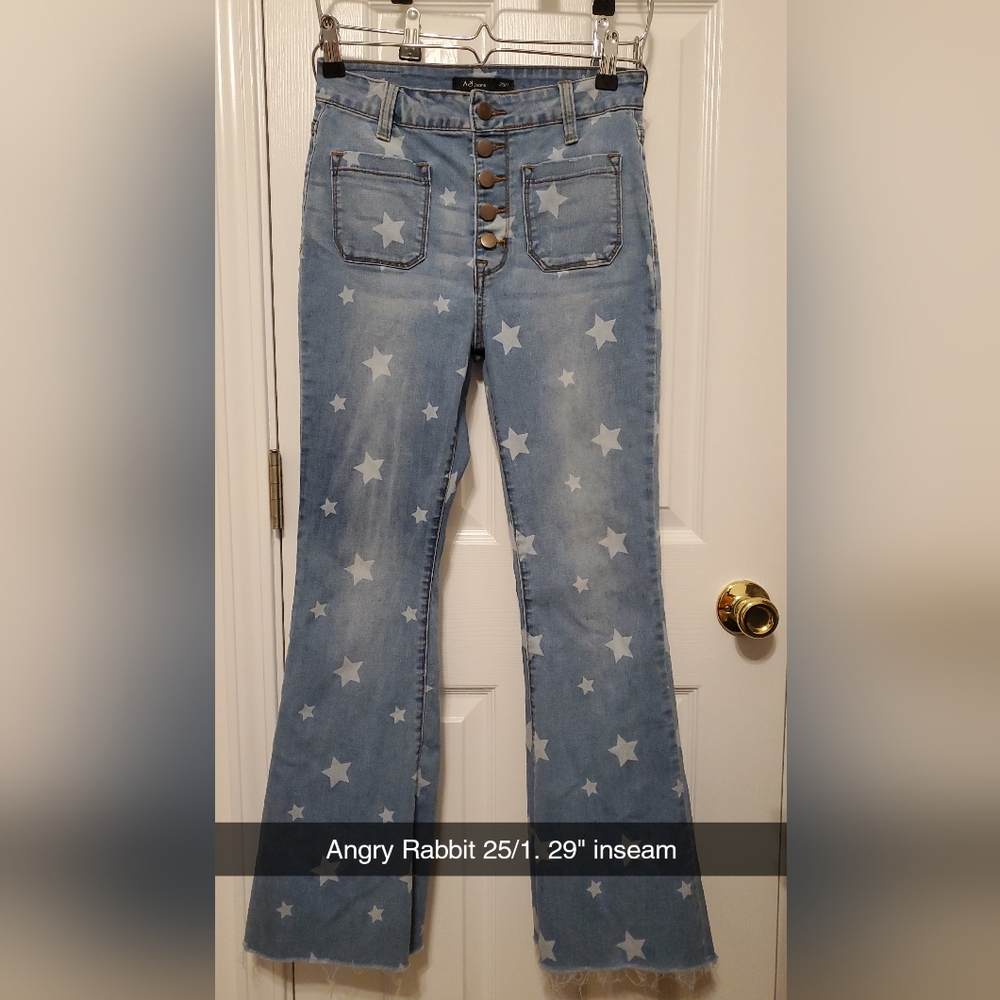 Angry Rabbit high waisted star jeans size 25/1